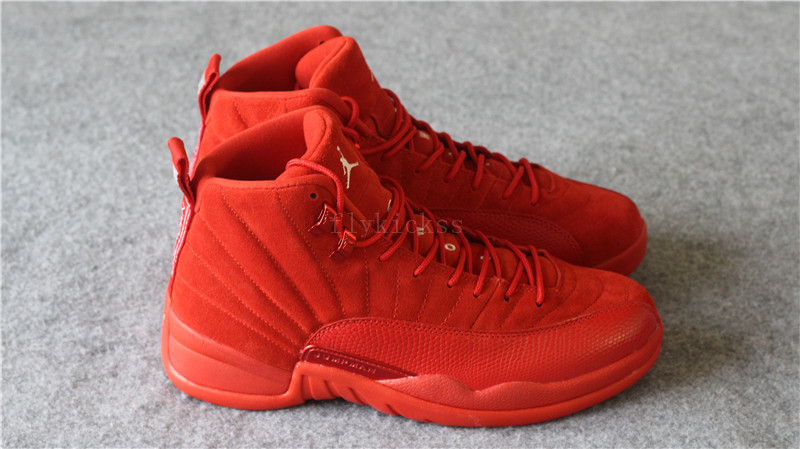 Authentic Air Jordan 12 Premium Red Suede